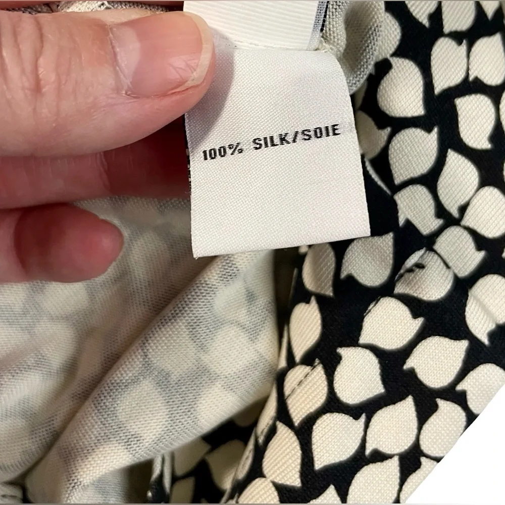 Diane Von Furstenberg Silk Anna Jersey Long Sleeve Shirt Dress Size 6 - Picture 5 of 7